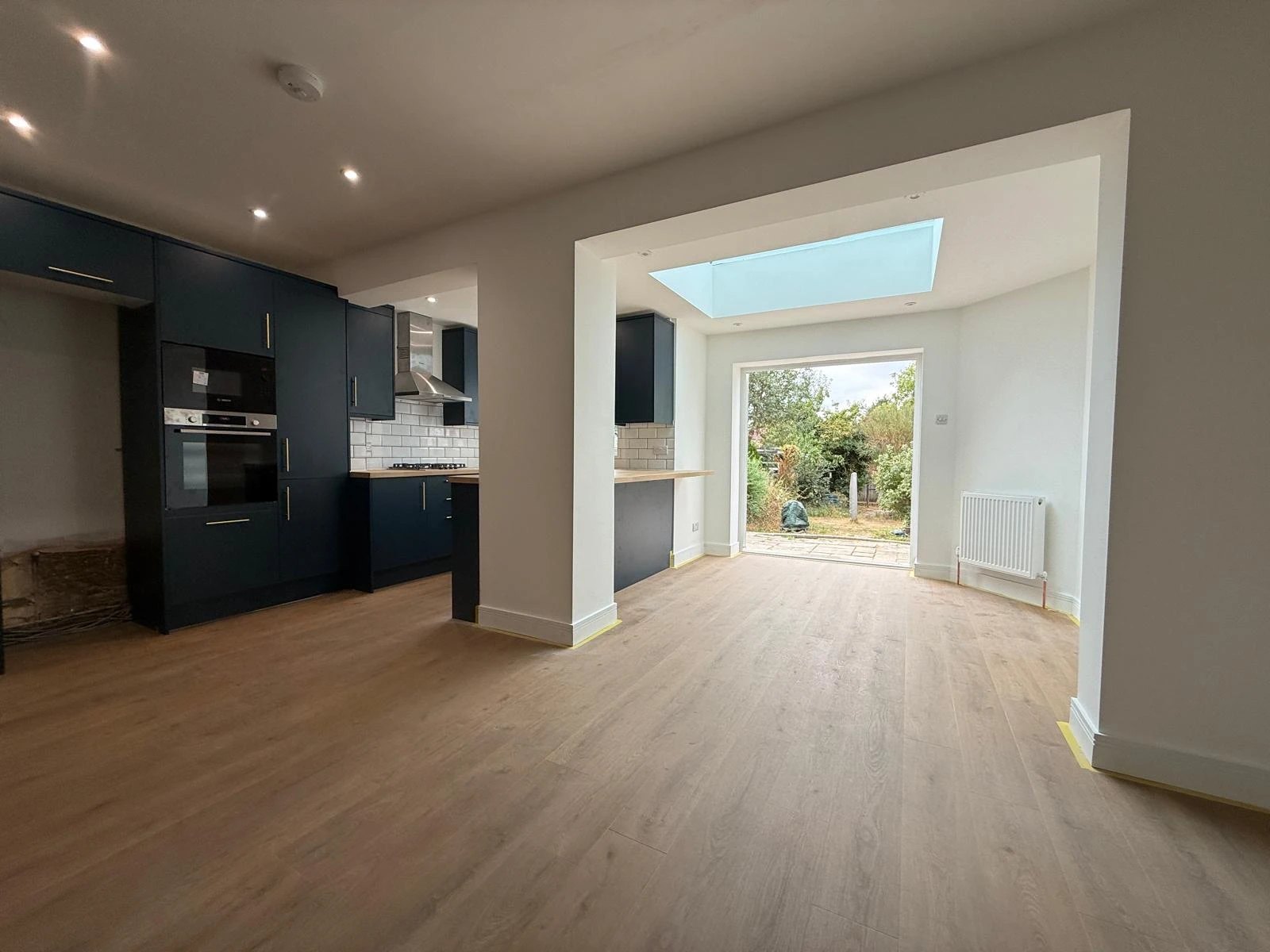 Rear extension with a roof lantern
